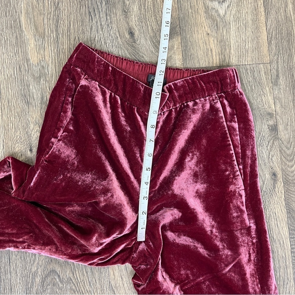 J.Crew Women’s Size 0 Crushed Velvet High Rise Cropped Wide Leg Trousers Pants - Picture 10 of 15